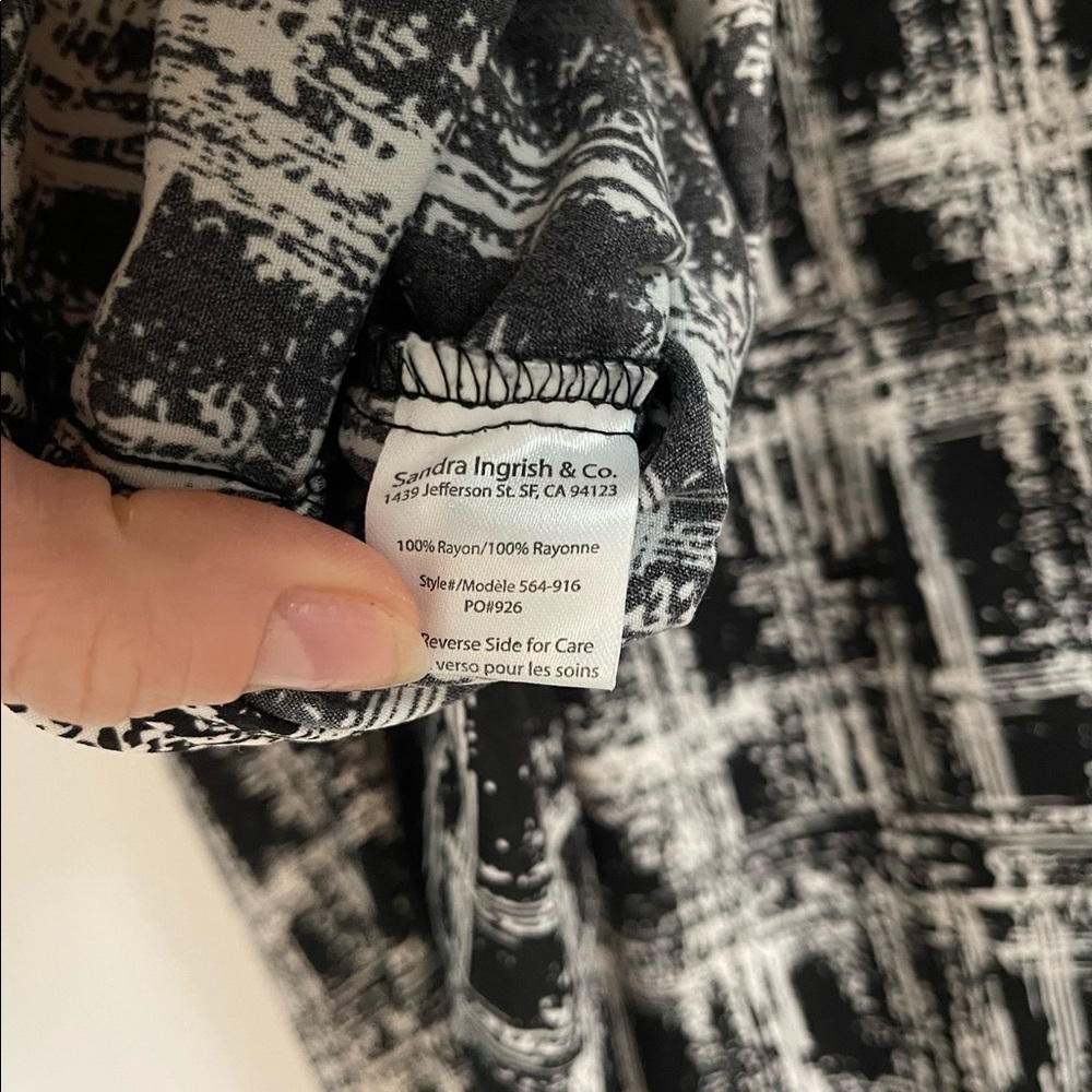 Split Neck Patterned Blouse - image 3